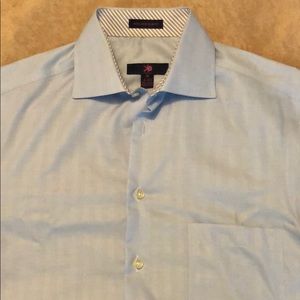 Non-iron Slim Fit blue button down shirt